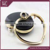 150*123mm Light Gold Heart Shape Purse Frame With Rhinestone Ring Clutch Frame With Plastic Shell thumbnail-3
