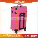 Premium Professional PVC Rolling Makeup Case With Cosmetic Drawer thumbnail-2