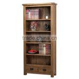 Recycled Oak Rustic Bookcase With Drawer