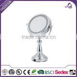 LED Lighting Modern Dressing Table Mirrors / Round LED Desktop Makeup Mirorr / Standing Table Mirror With Lights