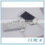 Capacity 4000mAh Ultra-thin Mini Powerbank With Bluetooth 3.0 Keyboard for Mobile Phone