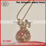 Customize metal pendant new model necklace chain crystal pendant
