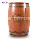 New Design 18 Bottles Oak Wooden Barrel Wine Cooler thumbnail-1