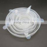 New Wholesale FDA Food Grade Bpa Free Clear 6 Sizes Container Replacement Reusable as Seen on tv Silicone Stretch Lid thumbnail-3