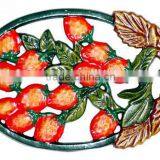 Strawberry Shape Cast Iron Trivets