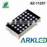 RoHs, ARK 1.2 inch yellow color dot matrix led display 5*7