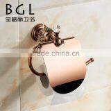 New Design Brass and Crystal Gold Finish Bathroom Accessory 6pcs per Set thumbnail-3