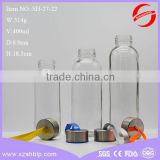 2016 Environmental Borosilicate Glass Water Bottle with Colorful Nylon Sleeve ,18Oz Glass Beverage Bottles