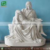 Hand Carved White Marble Pieta Statue