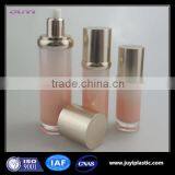 Luxury Double Wall Round Cosmetic Acrylic Bottle, Acrylic Lotion Bottle With Pump