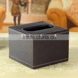 Wholesale Tissue Boxes, Luxury Leather Tissue Box, Black Storage Box thumbnail-5