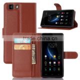LITCHI TEXTURE Soft Wallet LEATHER Case Stand PU Leather Case For DOOGEE X5/ X5 PRO FLIP LEATHER BUSINESS CASE