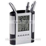 Table Clock PVC Penholder With Multifunction Display