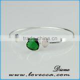 Personalized Glass Infinity Bracelet With Birthstone Charm thumbnail-2