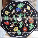 Marble Inlay Coffee Room Table Top Stone Inlaid thumbnail-1