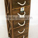 Rustic Furniture Drawer Cabinet Unfinished Wood Furniture Wholesale thumbnail-6