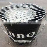 Rectangle Garden BBQ Bucket Portable Charcoal Grill Metal Barbecue Set thumbnail-2