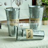 Newest Design Tin Flower Pot Tin Pots Galvanized Plant Pot Tin Planters Wholesale For Garden Decoration And Home Decor thumbnail-2