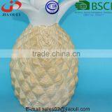 New Design Home and Garden Decorations Ceramic Pineapple With Wood Print Decor thumbnail-2