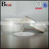 Luxury Unique Shape Square White Gold Acrylic Cream Jar With Lid 15ml 30ml 50ml Cosmetic Plastic Jar With Cap thumbnail-6