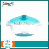 Baby Silicone+PP Feeding Suction Bowl With Cover/Lid and Spoon Fork Anti Slide thumbnail-2