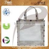 See Through PVC Indian Bags With Jute Sides - Made From Thick PVC & Laminated Jute thumbnail-6