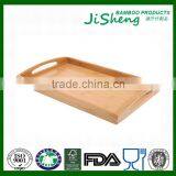 Novelty Custom Bamboo Serving Tray With Handle, Bamboo Food Serving Tray, Bamboo Breakfast Serving Tray thumbnail-2