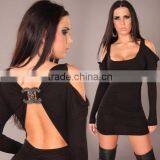 Women Sexy Mini Short Party Longsleeve Cocktail Evening Dress Bodycon ClubWear thumbnail-1