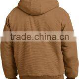 Mens Washed Duck Cloth Insulated Hooded Work Jacket thumbnail-4