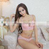 Girl Pink Lady Ladies Sexy Panty and Bra Set thumbnail-1