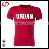 Red Color Printing Urban Running Shirt