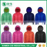 New Design Multi Color Ultra Light Hooded Unisex Children Winter Down Jacket thumbnail-1