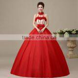 MGOO Dream Red Color Chinese Style Fairy Dancing Dress Halter Puff Prom Dress For Ladies L000122 thumbnail-2