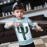High Quality Hot Sale Good Price 2017 Wholesale Children Cotton Long Sleeve T-shirt thumbnail-2