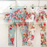 Flower Printed Leggings for Girls Sweet Style Leggings for Kids thumbnail-3