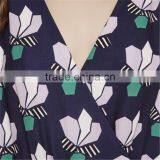 Classy Cold Shoulder Floral Printecd Short Rompers With Adjustable Sleeves thumbnail-6