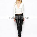 Crop Top With Long Sleeves and Deep PlungeChina Products thumbnail-1