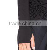 2016 Winter Wholesale Women Long Sleeved Sweat100% Cotton Plain Full Zip Hoodie thumbnail-5