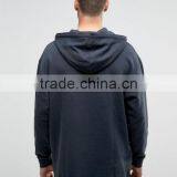 Men's Oversized Longline Hoodie In Washed Black thumbnail-3