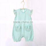 Summer Baby Clothes Romper Natural Colored Cotton Sleeveless Newborn Short Climbing Jumpsuit Clothes thumbnail-5