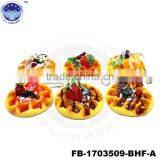 Butter Cake With Fruit Designs Fake Biscuit Promotional Souvenir Gifts Simulated Food Biscuit Waffles Models