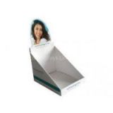 White UV coating  Cardboard Counter Displays Stands ENCD027  for  Literature stocking