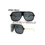 Aluminum Frame Acetate Frame Sunglasses Black Large Shape For Man