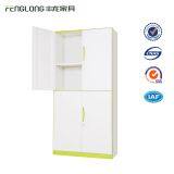 High Quality Steel 4 Door Two Tier Wardrobe / Metal Clothes Locker Cabinet for School Dorm thumbnail-2