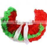 Christmas Pettiskirt, Christmas Petti Skirt, Red White and Green Pettiskirt, Holiday Pettiskirt, Toddler Pettiskirt, Pettiskirt, thumbnail-1