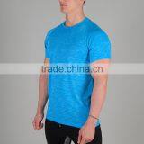 Blue Polyester Men Summer Sport Short Sleeve T-Shirt/Men Blank t Shirts Offer Sample H-046