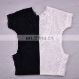Newborn Baby Photo Clothing Baby Summer Bodysuit Beautiful Black White Lace Romper thumbnail-4