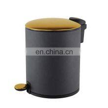 Household Indoor 3L 5L 12L Stainless Steel Waste Bin Kitchen Office Bathroom Trash Can With Special Round Strong Pedal Bin