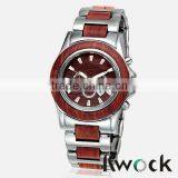 Bewell Wood Stainless Steel Timepieces,Metal Wooden Wristwatches Quality Choice thumbnail-1