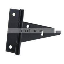 Black Tee Hinges Wrought Hardware Iron Rustproof T-Strap Shed Hinge Gate Strap Heavy Duty Door Barn Gates T Hinges thumbnail-3